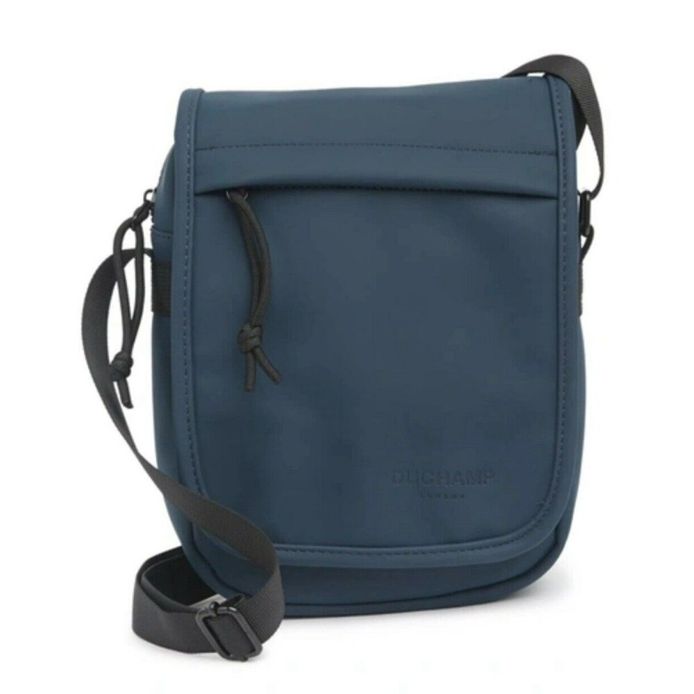 DUCHAMP London Crossbody  B Rubberized Travel Bag Navy Unisex